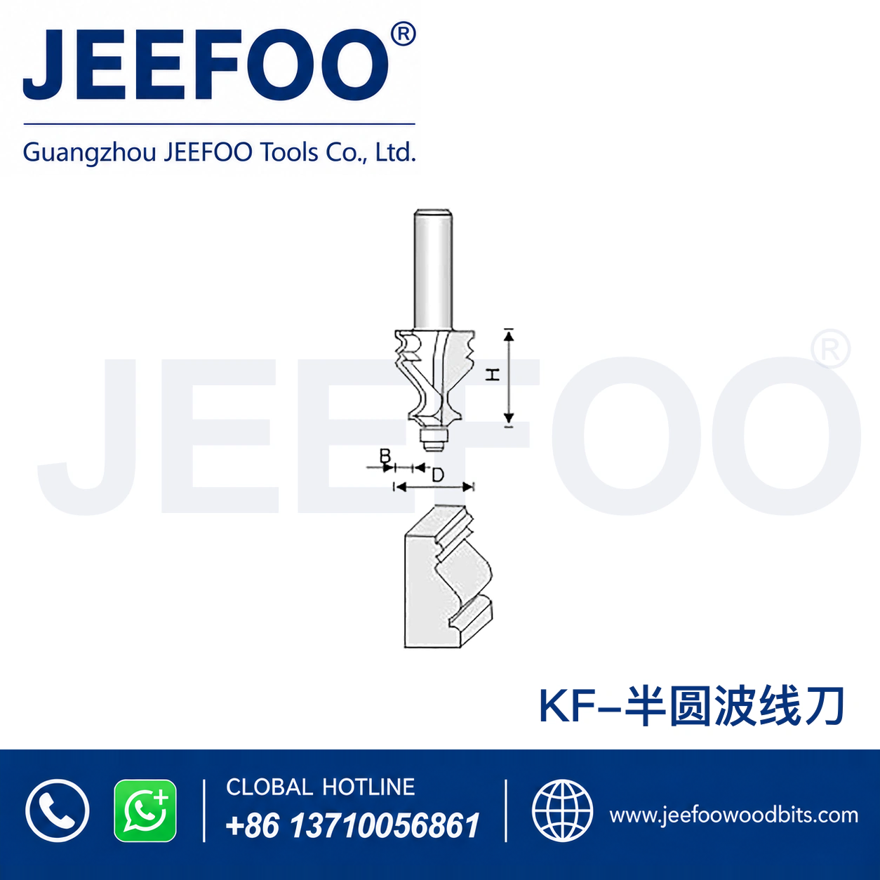 KF Architectural Flow-Line Decorative Router Bit