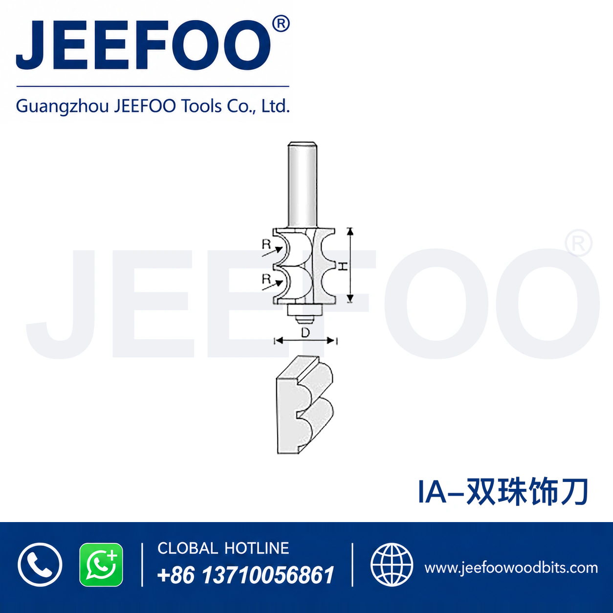 IA Beaded Curve Router Bit for Decorative Edges