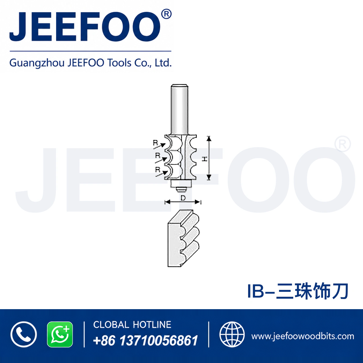 IB Beaded Curve Router Bit for Decorative Edges