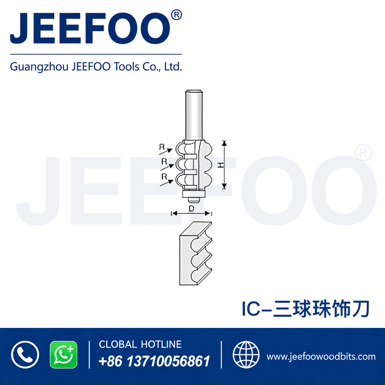 IC Beaded Curve Router Bit for Decorative Edges