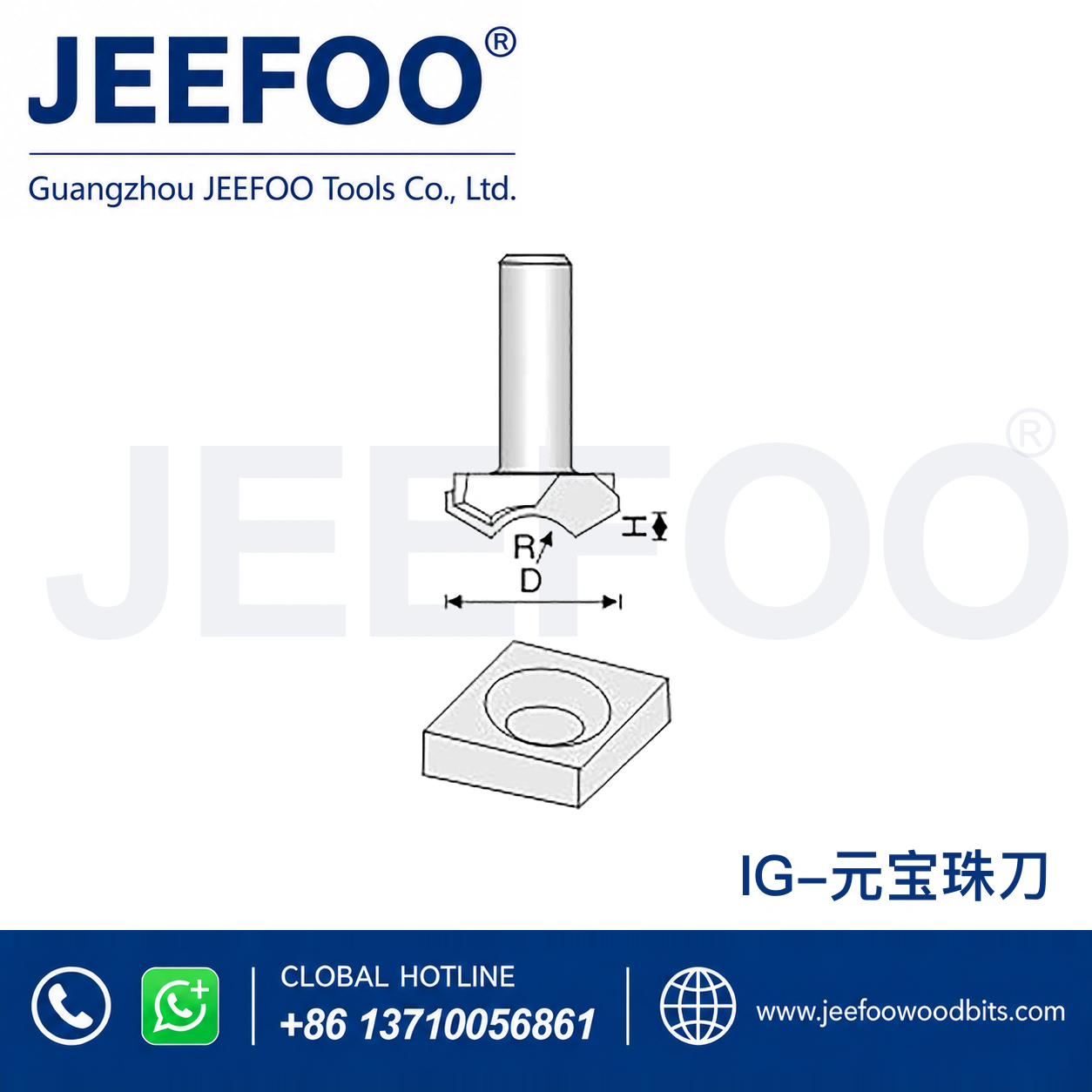 IG Beaded Curve Router Bit for Decorative Edges