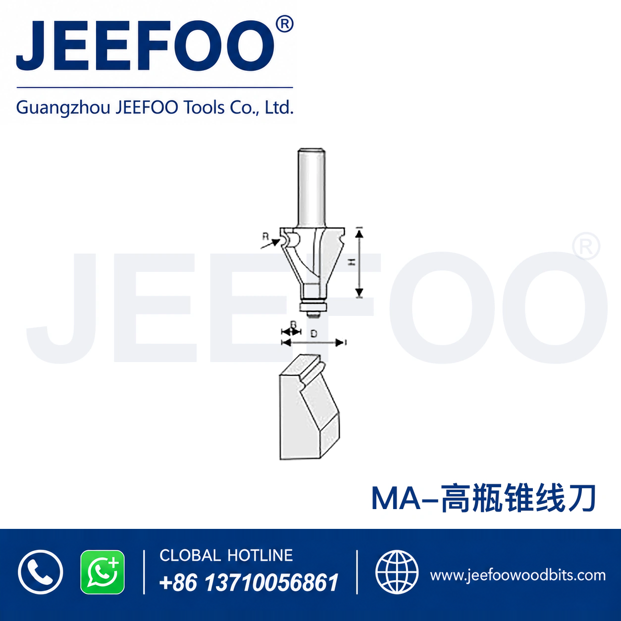 MA High-Bottle Handrail Combination Router Bit