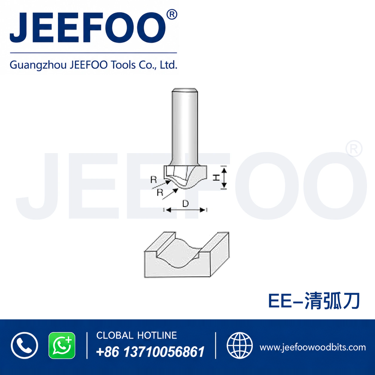 EE Round-Bottom Router Bit for Groove Profiles