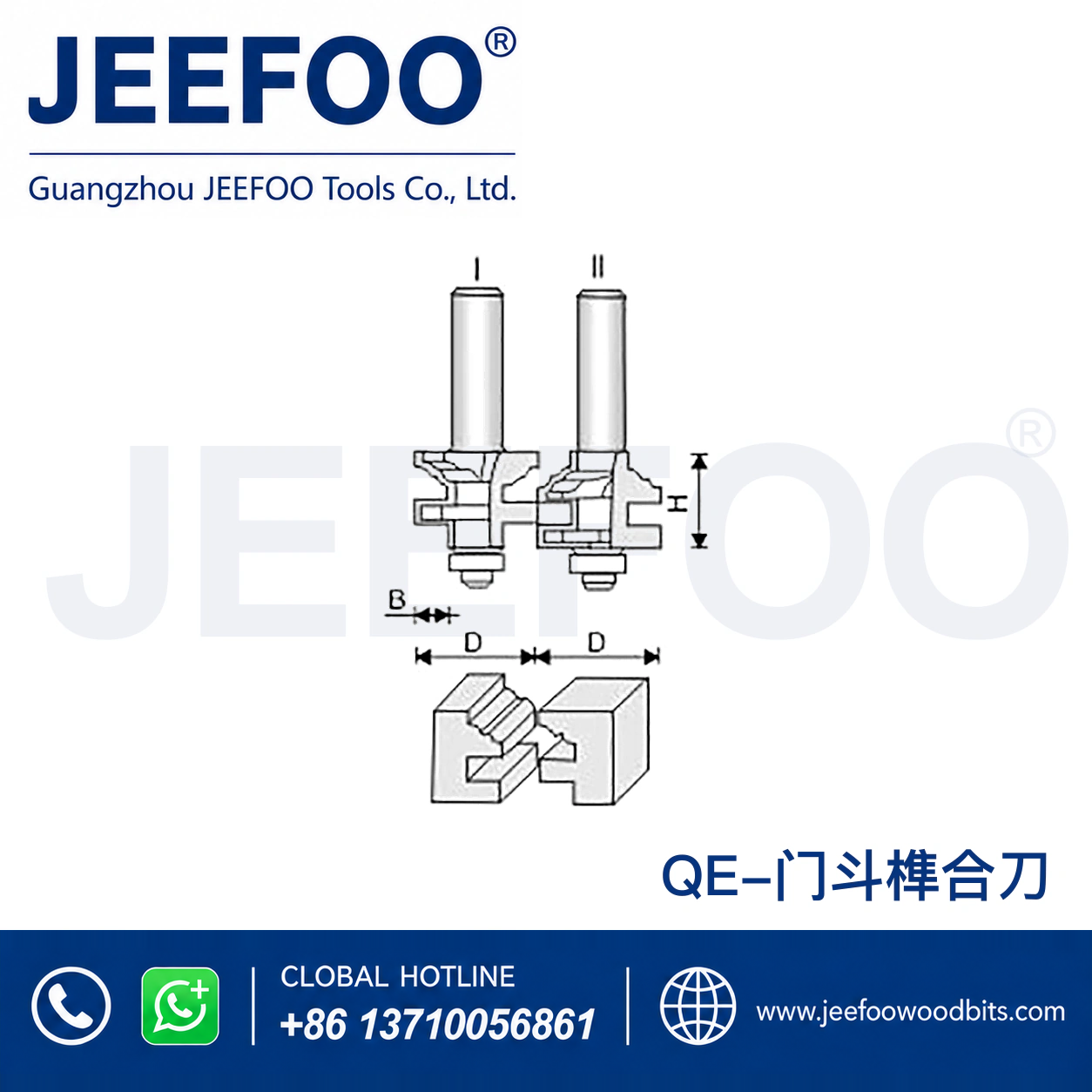 QE T-Profile Tenon Combination Router Bit Set