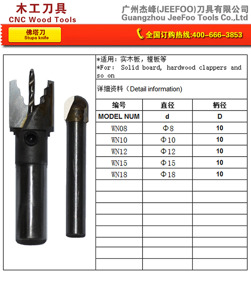 WN-Pagoda Bead Cutter - 10 matching JEEFOO catalog page