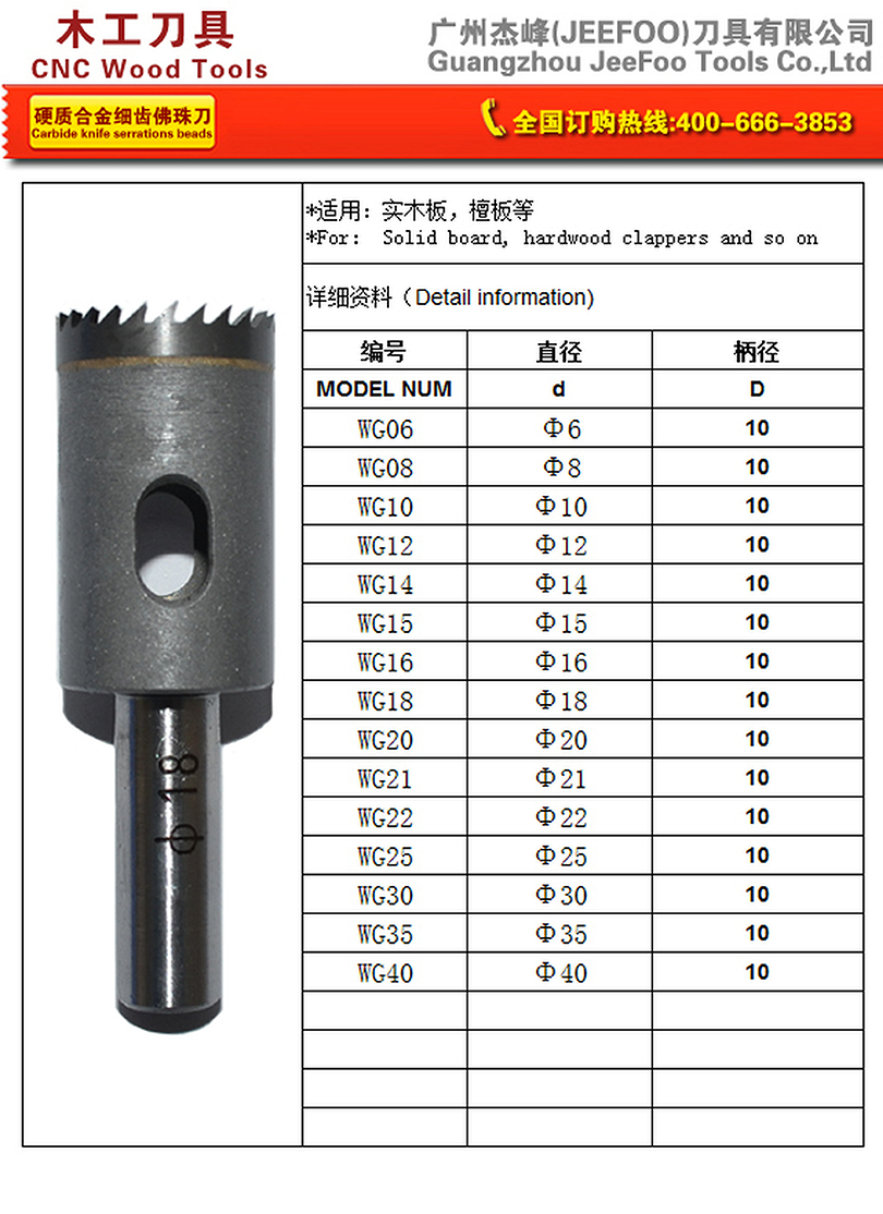 WG-Carbide Fine-Tooth Prayer Bead Cutter - 18 matching JEEFOO catalog page