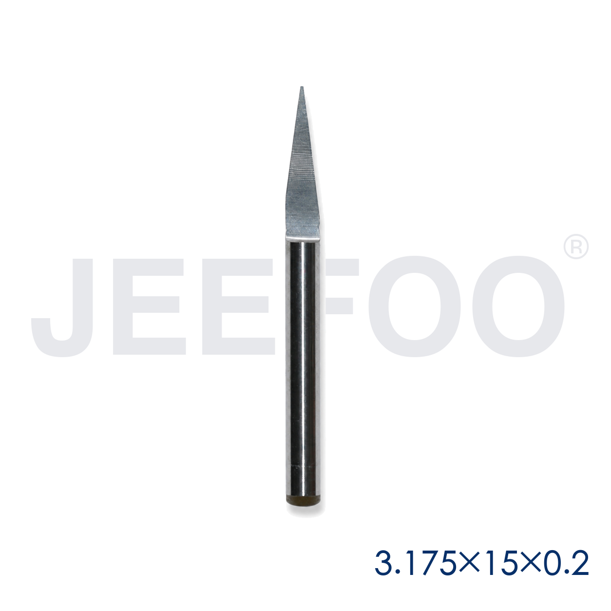 GA 3.175 mm / 15° / 0.2 mm Flat-Bottom CNC Router Bit for Detailed Relief Carving product detail 1
