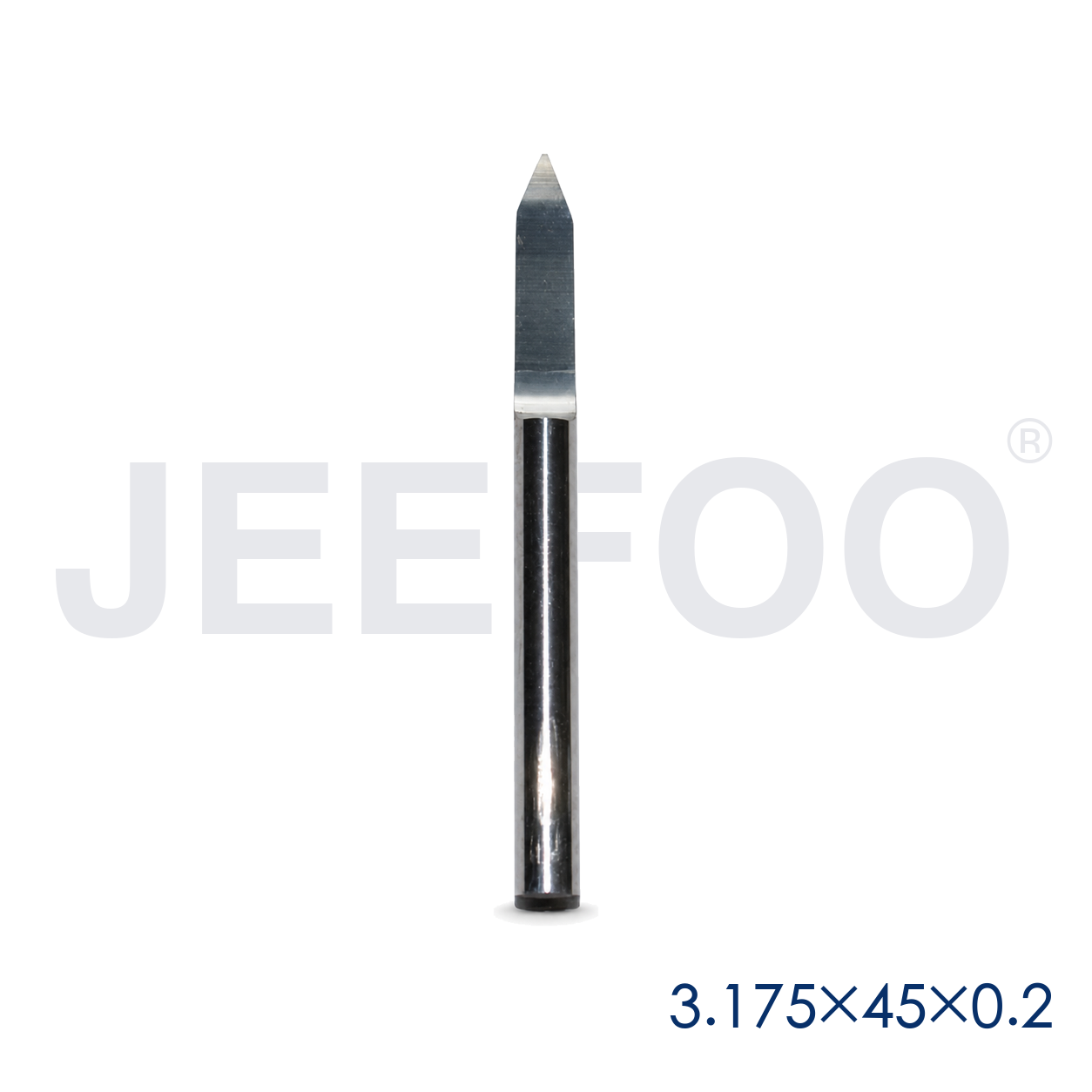 GA-3.175 x 45° x 0.2 mm Smooth Flat-Bottom Carbide Cutter for 3D Relief Machining product detail 1