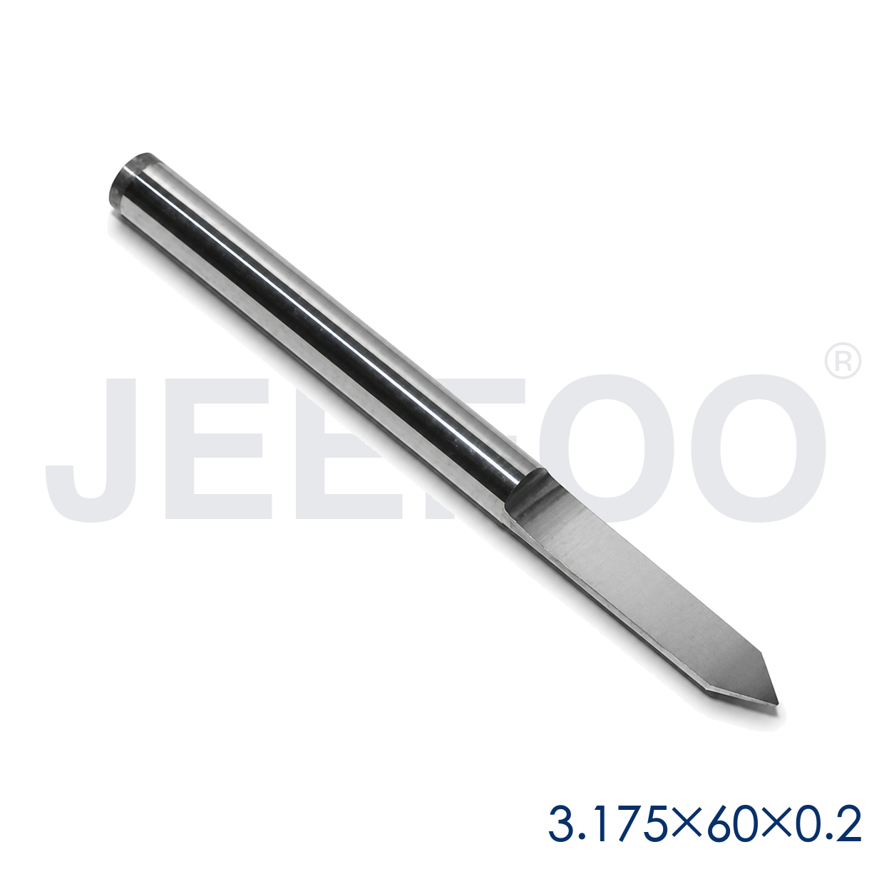 GA-3.175 x 60° x 0.2 x 38L Extended Flat-Bottom Router Bit for Relief Carving product detail 2
