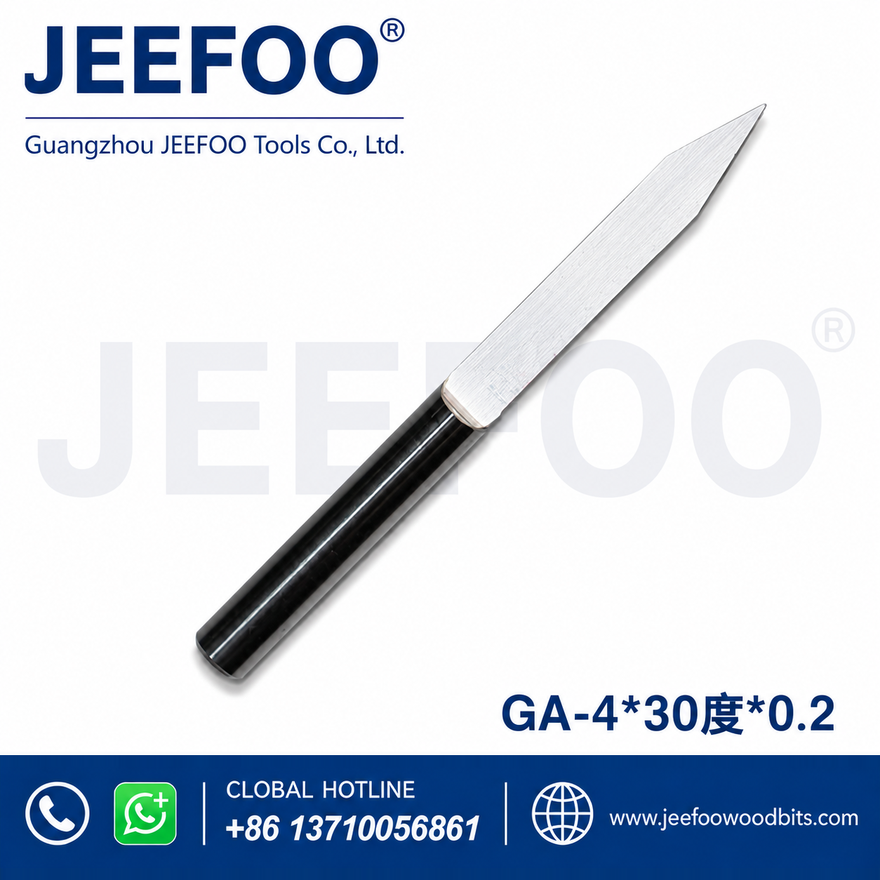 router bit - GA-4 x 30° x 0.2 mm Flat-Bottom Wood Engraving Router Bit for Clean V-Profile Machining