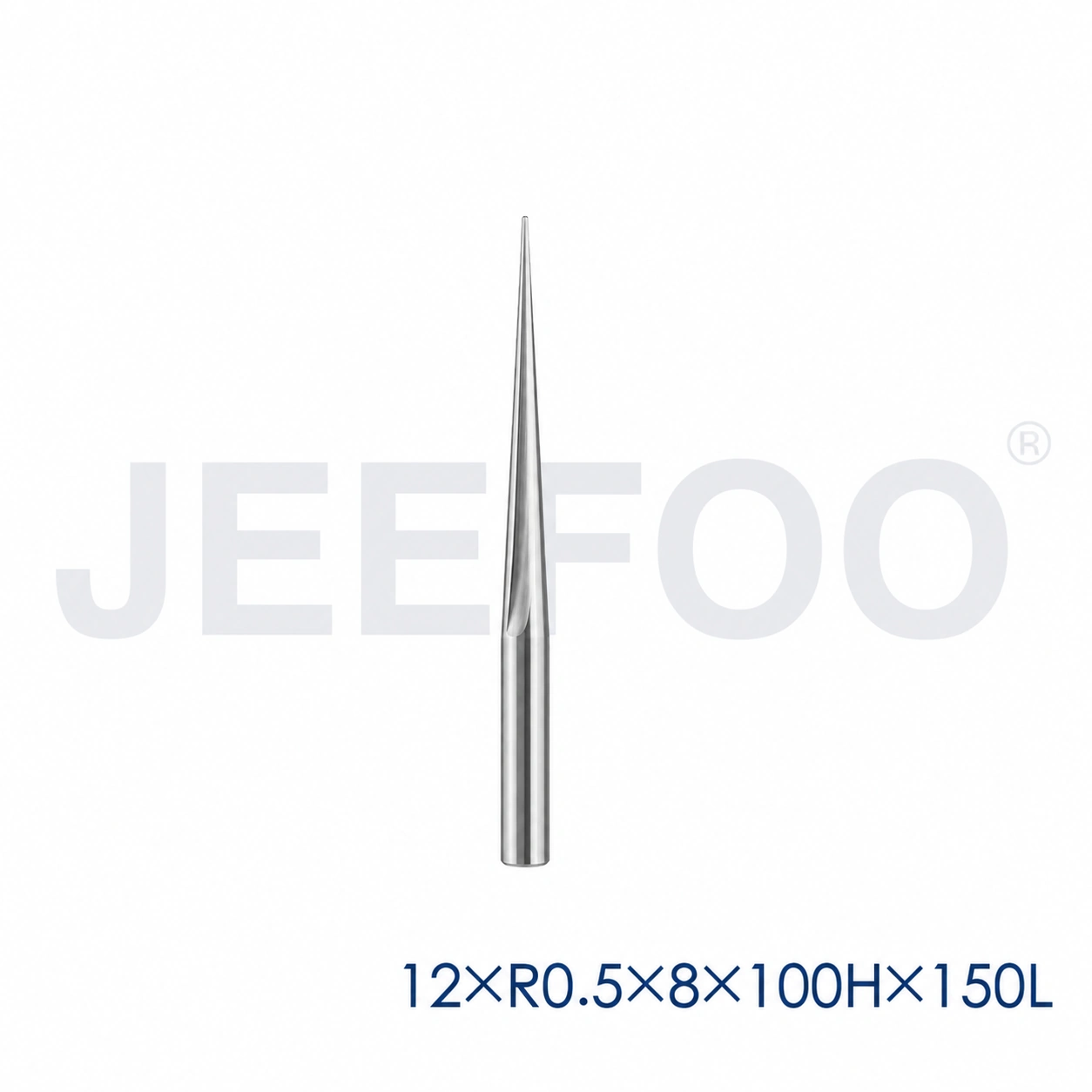 GC-12 x R0.5 x 8° x 100H x 150L Extended Taper Ball End Mill for Deep Wood Carving product detail 1