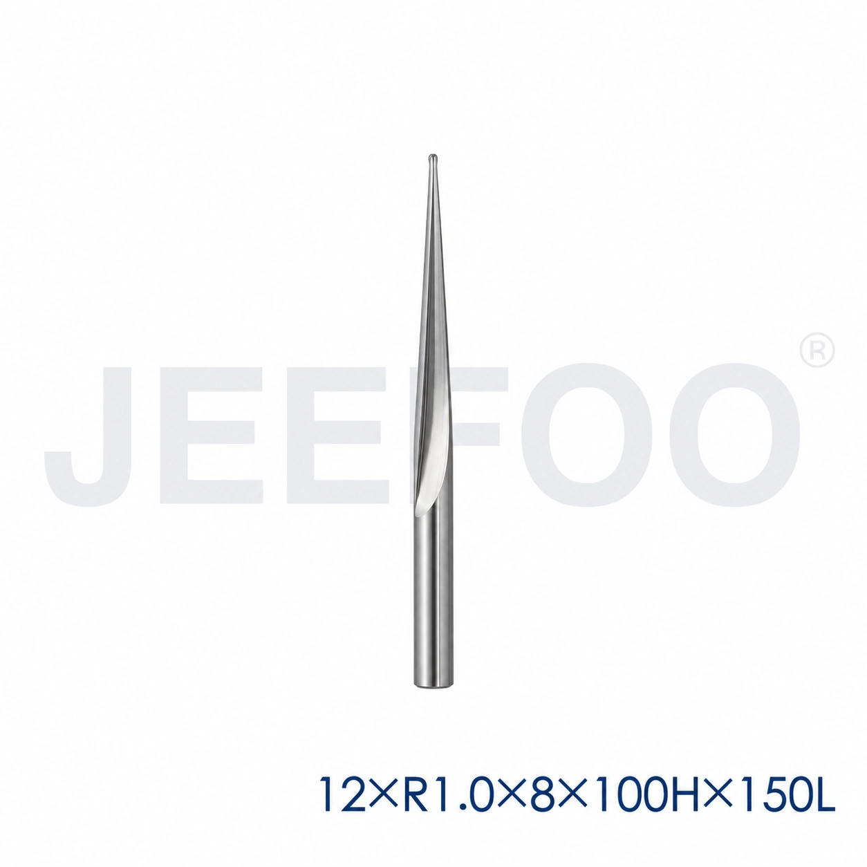 GC-12 x R1.0 x 8° x 100H x 150L Taper Ball-Nose Router for Deep Hardwood Relief product detail 1