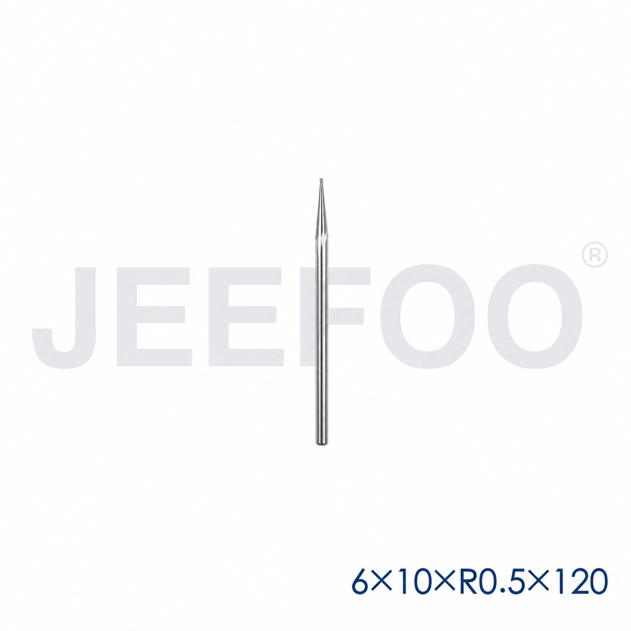 GC-6 x R0.5 x 10° x 120L Long-Reach Taper Ball End Mill for Deep Relief Engraving product detail 1
