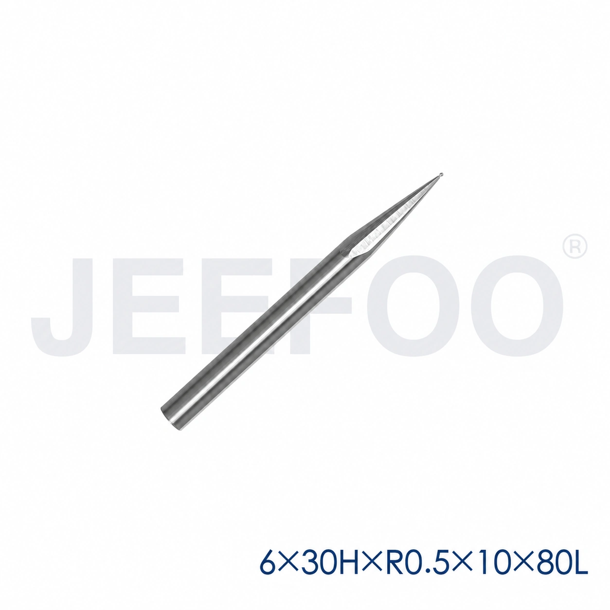 GC-6 x R0.5 x 10° x 30H x 80L Taper Ball End Mill for Rosewood and Hardwood 3D Relief product detail 1