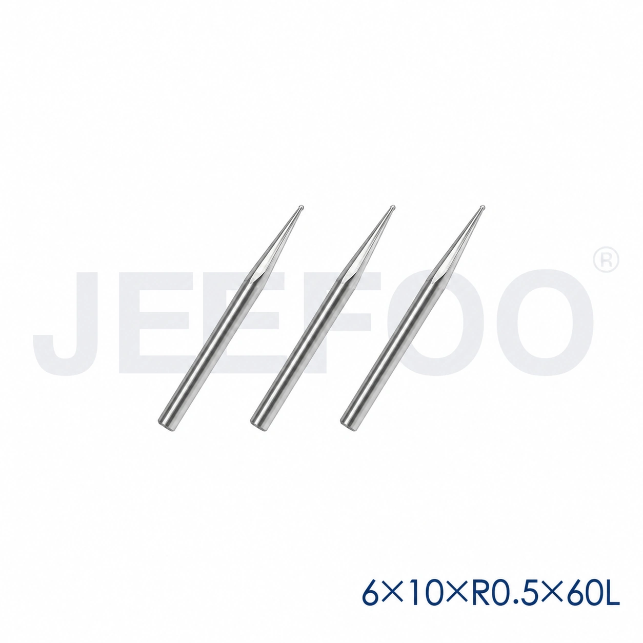 GC-6 x R0.5 x 10° x 60L Compact Taper Ball End Mill for Fine Wood Relief product detail 2
