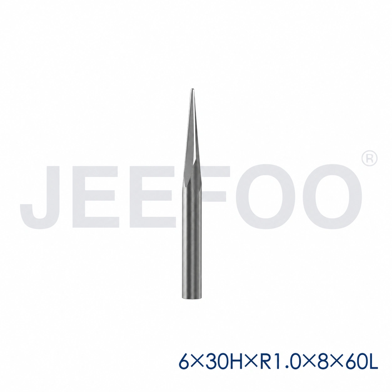 GC-6 x R1.0 x 8° x 30H x 60L Tapered Ball-Nose Engraving Cutter for Hardwood product detail 1
