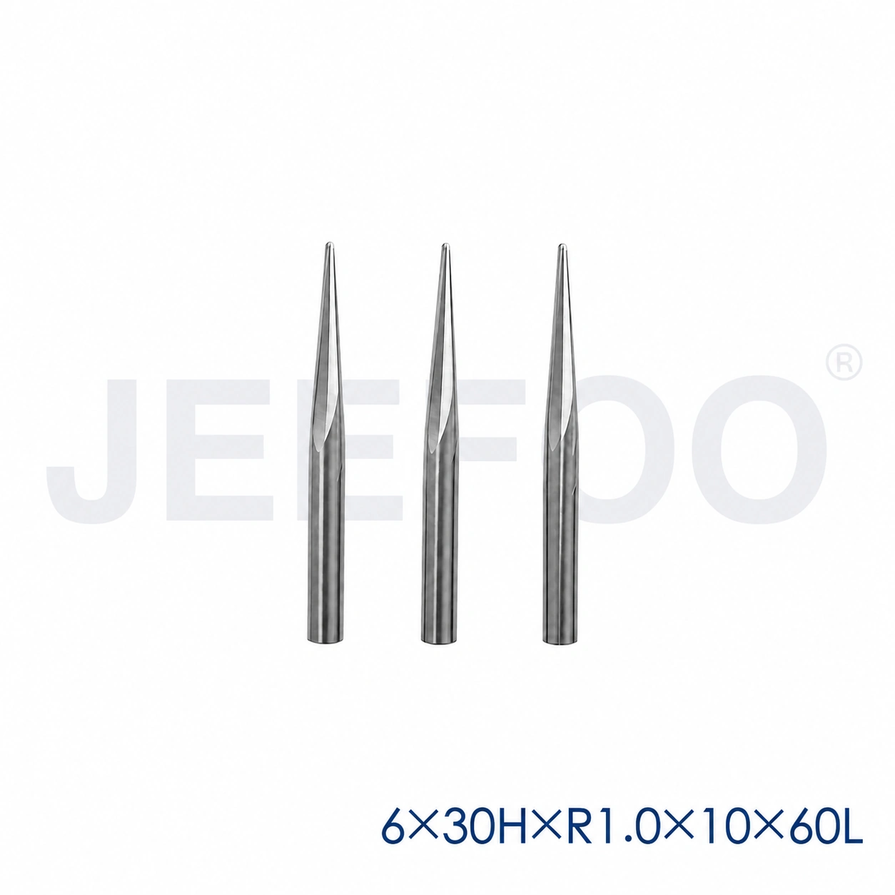 GC-6 x R1.0 x 8° x 45H x 100L Extended-Reach Taper Ball End Mill for Wood Relief product detail 1
