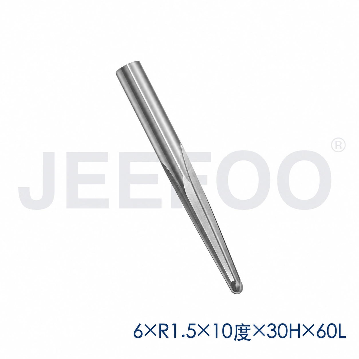 GC-6 x R1.5 x 10° x 30H x 60L Taper Ball End Mill for Compact 3D Wood Relief product detail 2