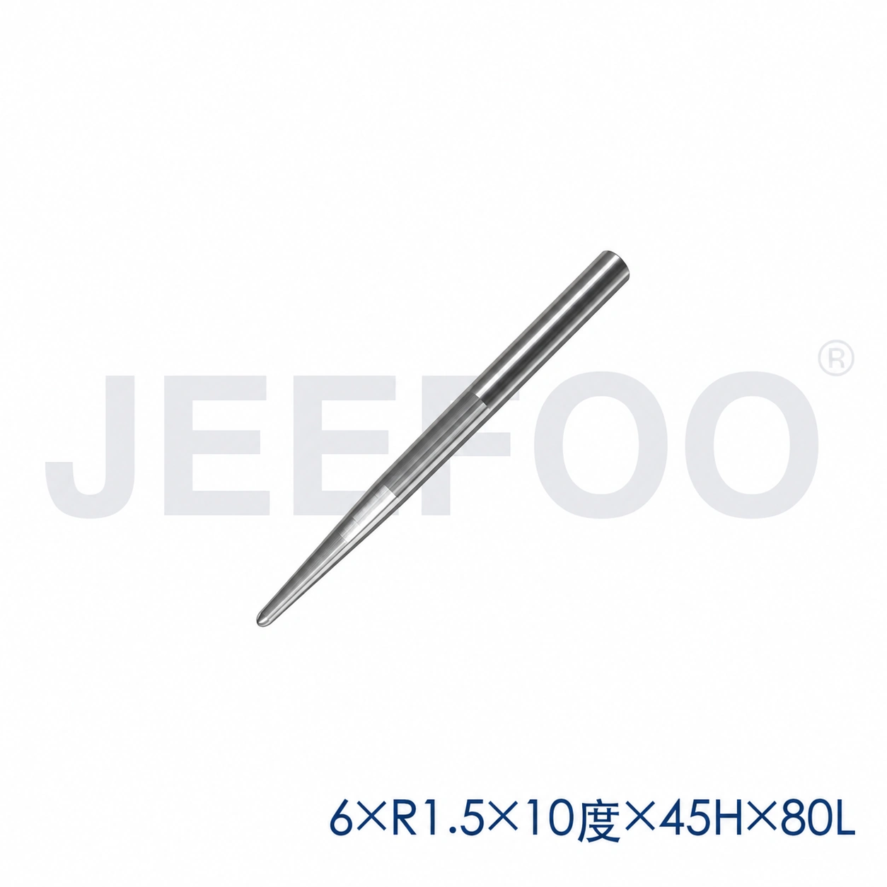 GC-6 x R1.5 x 10° x 45H x 80L Extended Taper Ball End Mill for Hardwood Relief product detail 2