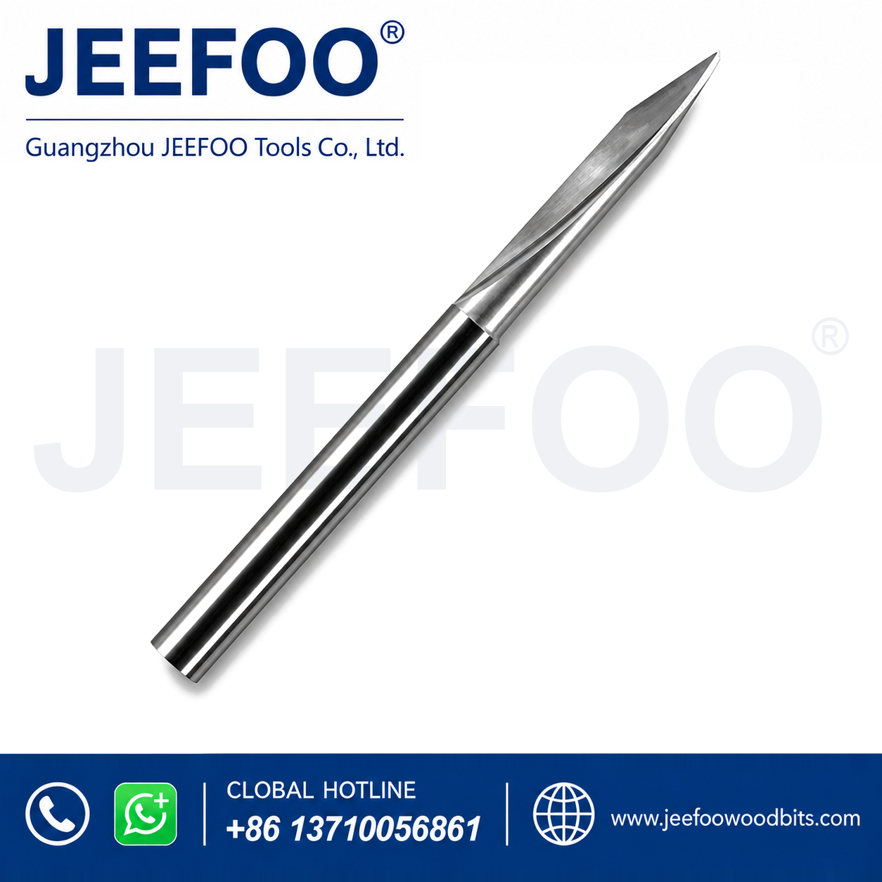 GD Long-Cel One Straight-Flute Flat-Bottom Engraving Bit for Deep Rosewood and Hardwood Relief