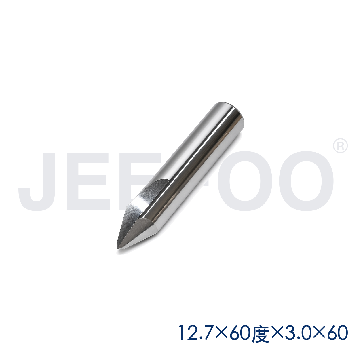 GE-12.7 x 3.0 x 60° x 60H x 180L Two-Straight-Flute Engraving Bit for Deep Relief product detail 2