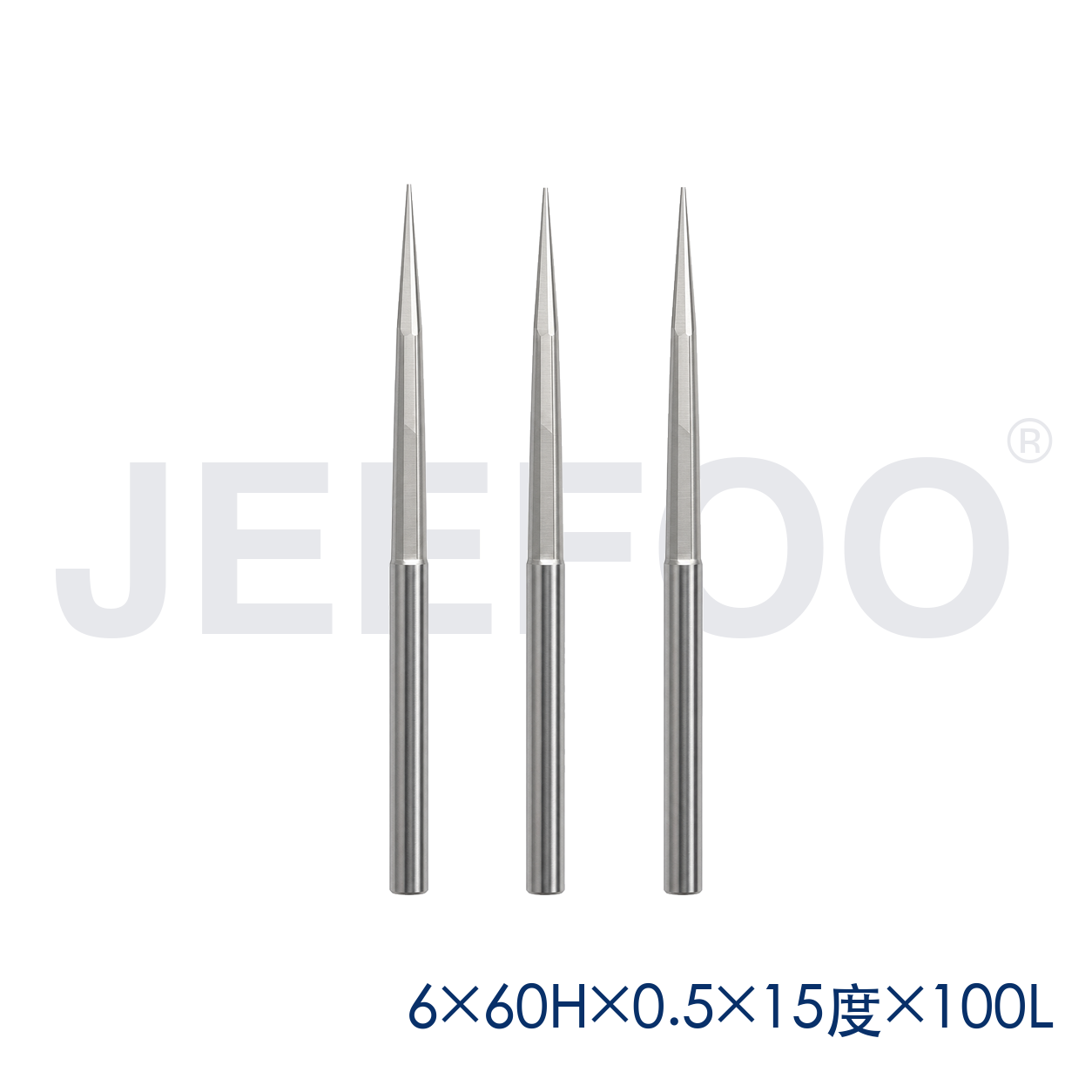 GE-6 x 0.5 x 60H x 100L Long-Cel Two-Flute Flat-Bottom Engraving Bit for Deep Wood Relief product detail 2