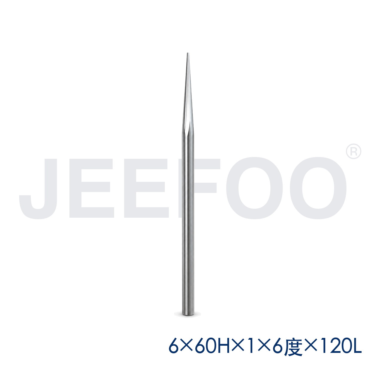 GE-6 x 1.0 x 6° x 60H x 120L Extended-Length Flat-Bottom Engraving Bit for Rosewood Carving product detail 1