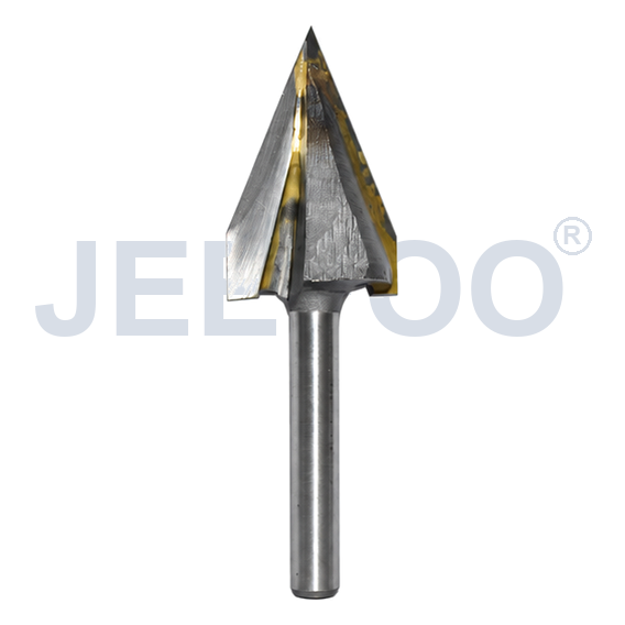 GV-6 x 22 x 45° Solid Carbide Groove Woodworking Tool / 3D V-Shape Router Bit for MDF, Acrylic and PVC CNC Router Engraver product detail 2