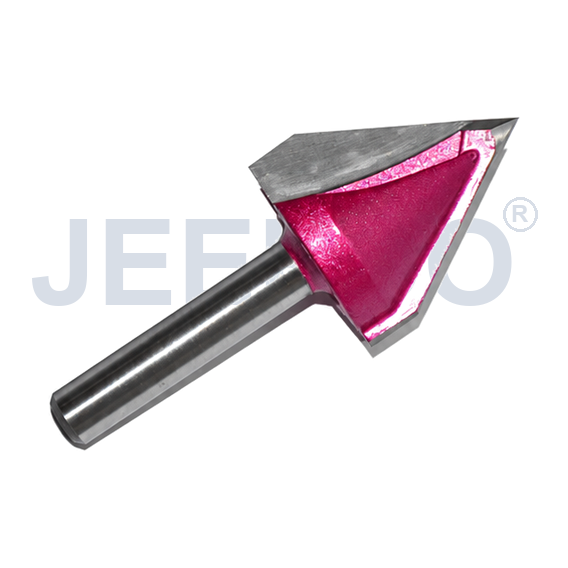 GV-6 x 22 x 60° Solid Carbide Groove Woodworking Tool / 3D V-Shape Router Bit for MDF, Acrylic and PVC CNC Router Engraver product detail 1