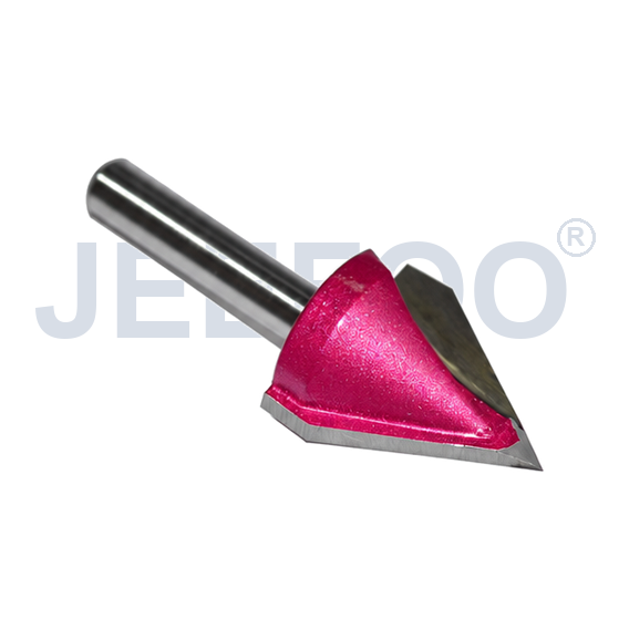GV-6 x 22 x 60° Solid Carbide Groove Woodworking Tool / 3D V-Shape Router Bit for MDF, Acrylic and PVC CNC Router Engraver product detail 2