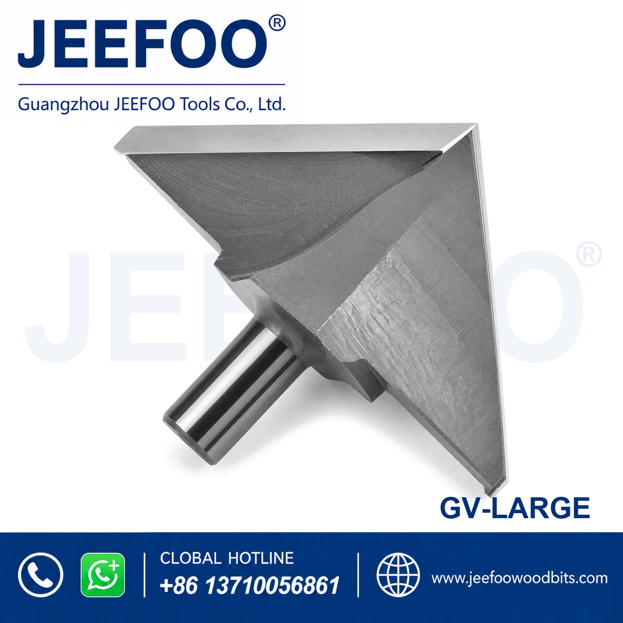 GV-Large Solid Carbide Groove Woodworking Tool / 3D V-Shape Router Bit for MDF, Acrylic and PVC CNC Router Engraver
