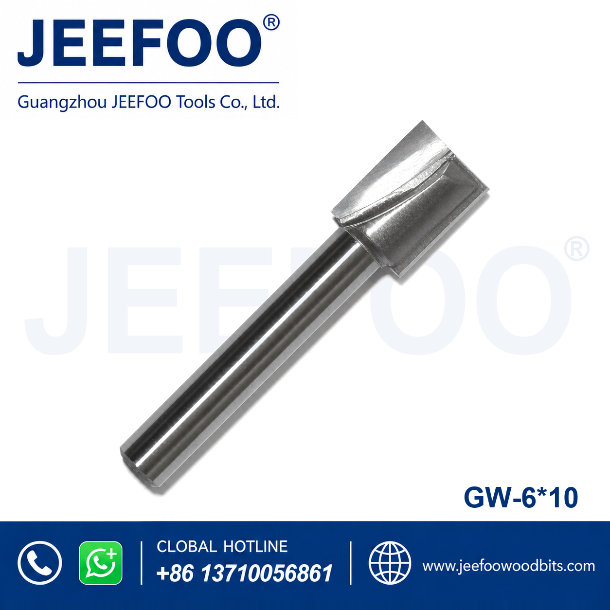GW Bottom-Cleaning Router Bit (6 x 10) for Flat Recesses