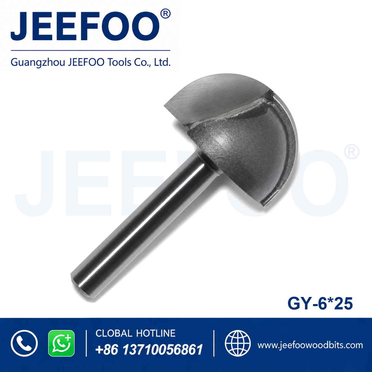 GY Router Tool for Concave Channels and Relief Details (6 x 25)