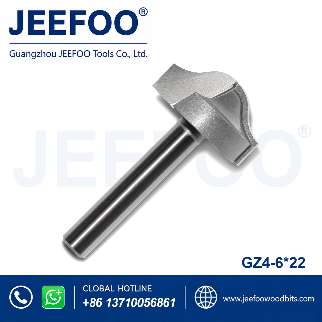 GZ4 Clear-Arc Router Bit (6 x 22) for Smooth Curved Recesses