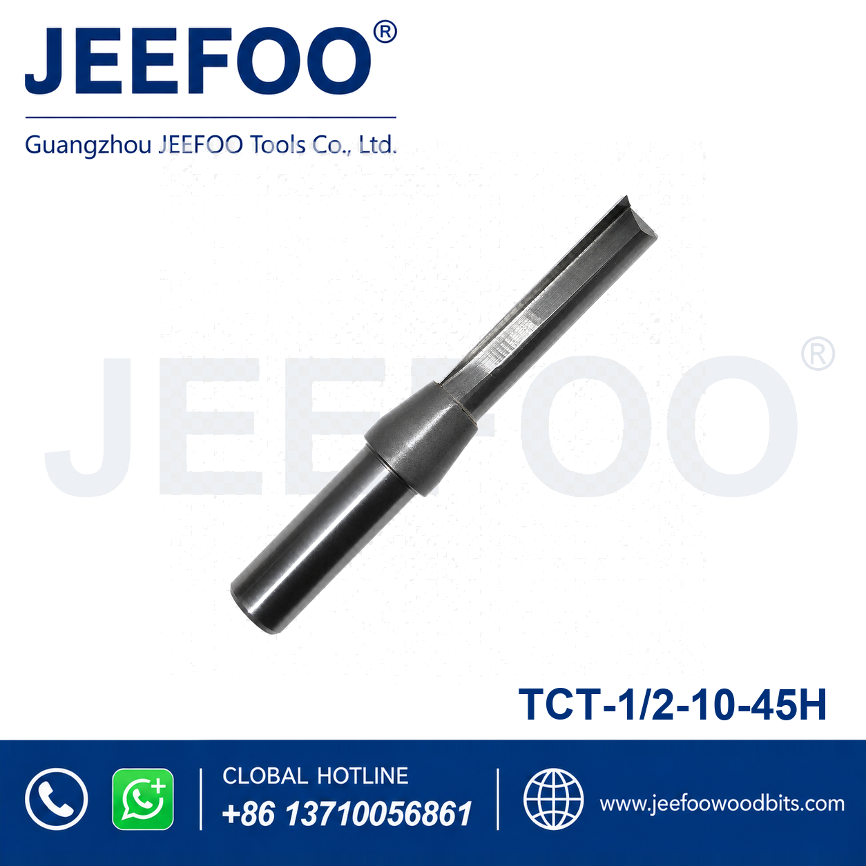 WA Straight Carbide Router Tool, 1 x 2 x 10 x 45, for Accurate Slotting
