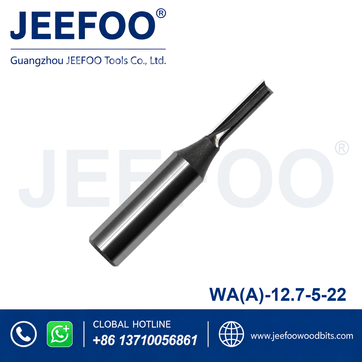 WA Straight Carbide Router Tool, A 12.7 x 5 x 22, for Accurate Slotting