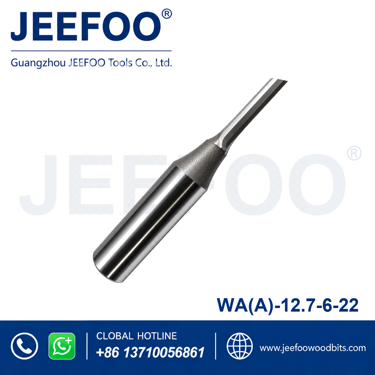 WA Straight Carbide Router Tool, A Grade 6 x 22, for Accurate Slotting