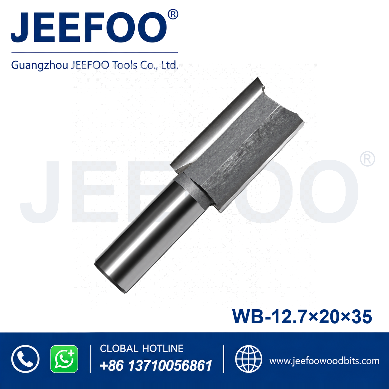 Spur-Tooth Straight Router Bit for Fast Slotting — WB 12.7 x 20 x 35